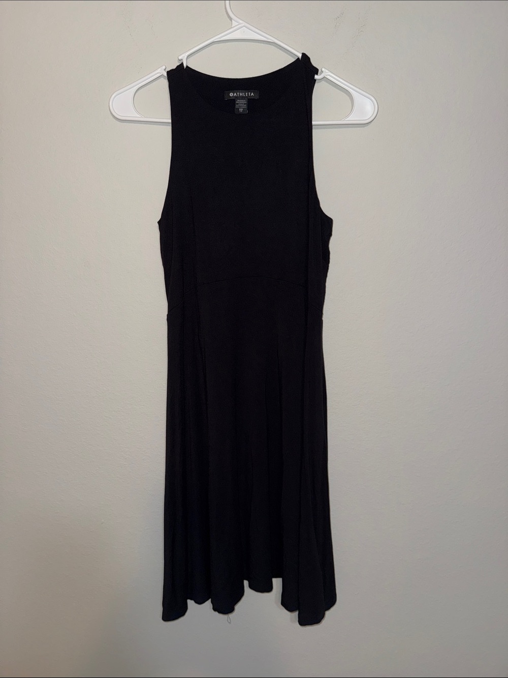 Athleta Black Sleeveless A-Line Midi Dress XS